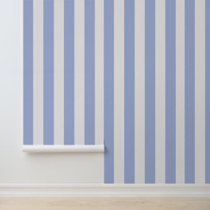 Papier Peint Classé Côtier Chic Bleu Clair Bleu Blancs