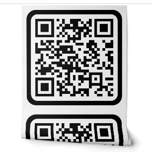 Papier Peint Code QR moderne modifiable Blanc noir ou toute c