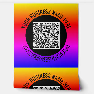 Papier Peint Code QR personnalisé Texte personnalisé Votre entr