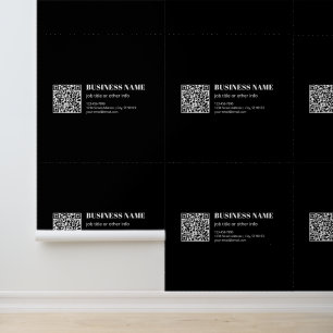 Papier Peint Code QR personnalisé & Texte rétro-moderne modifia