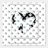 Papier Peint Cœur Papillon Sur Blanc  (Recto)