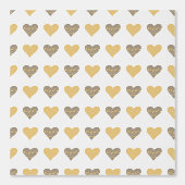 Papier Peint Coeurs Boho Jaune Décor Enfants (Recto)