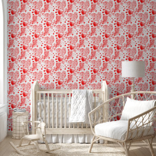 Papier Peint Coeurs d'amour - Motif sans coutures 5
