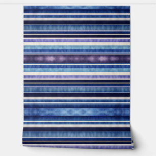 Papier Peint Collection de rayures de bateaux bleus de la Marin