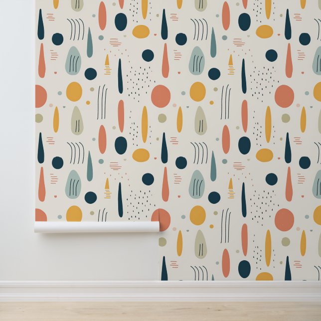 Papier Peint Collection populaire Abstraite Retro Boho (Application)