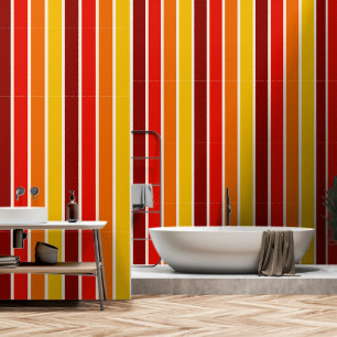 Papier Peint Coloré Vintage rétro rayé