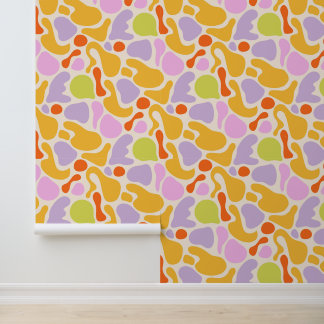Papier Peint Colorful Fun Abstract Blob Shapes