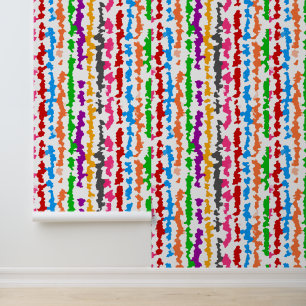 Papier Peint Conception Abstraite Irrégulière Colorée Blanche