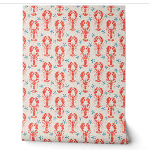 Papier Peint Conception d'animal surréaliste avec motif homard