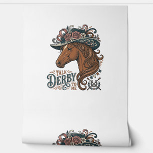 Papier Peint Conception de chemise à chapeau floral de cheval D