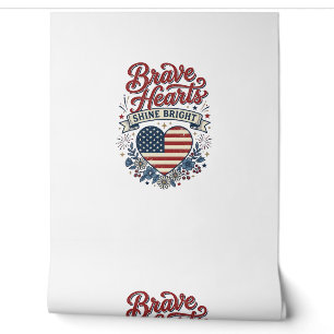 Papier Peint Conception de chemise florale vintage patriotique 