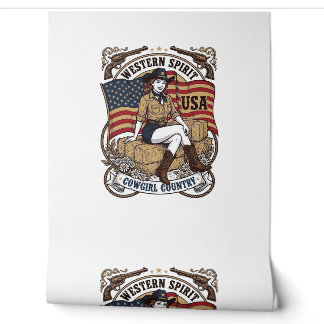 Papier Peint Conception de chemise patriotique de cowgirl weste