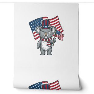 Papier Peint Conception de chemise vintage patriotique koala dr