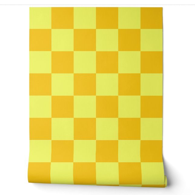 Papier Peint Conception de chèques jaune clair et foncé (Déroulement)