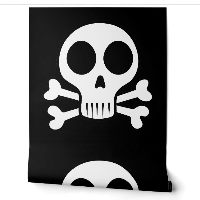 Papier Peint Conception de crâne de pirate (Déroulement)