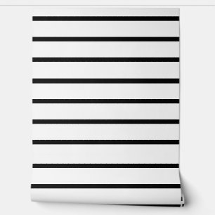 Papier Peint Conception de rayures noires et blanches