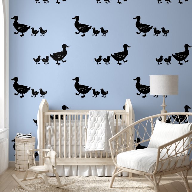 Papier Peint Conception de silhouette de canards (Enfants)