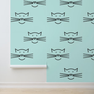 Papier Peint Conception de Whiskers Cat