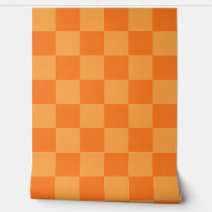 Papier Peint Conception du vérificateur orange clair et foncé