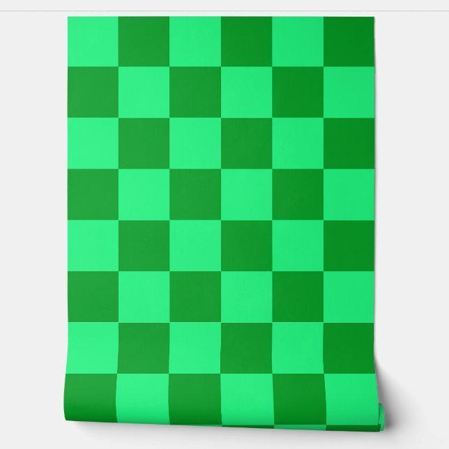Papier Peint Conception du vérificateur vert clair et foncé (Déroulement)