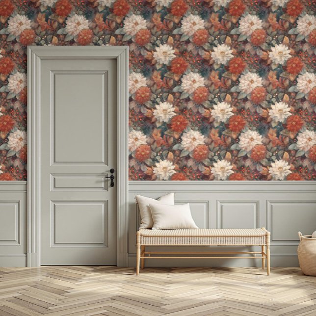 Papier Peint Conception florale de dahlia à la rustique et à la (Créateur téléchargé)