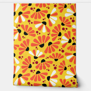Papier Peint Confetti à fleur de citron jaune