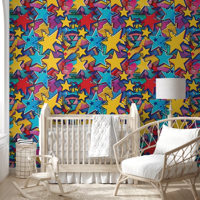 Papier Peint Cool unisex carrelage bébé comique pop (Enfants)