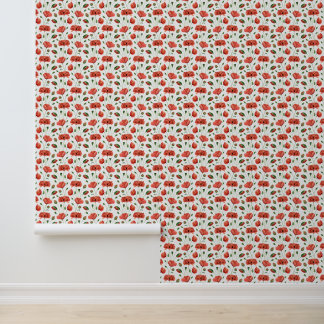 Papier Peint Coquelicot Aquarelle Fleur Sauvage