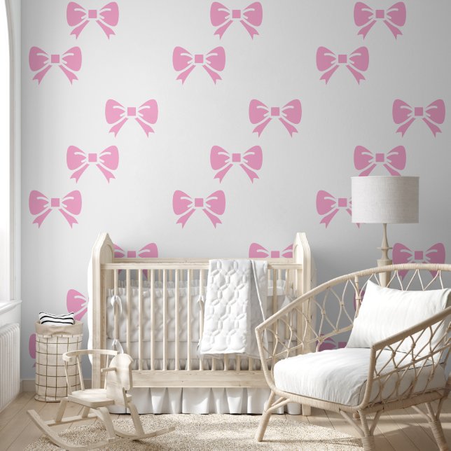 Papier Peint Coquette Preppy Pink Bow Baby Girls (Enfants)