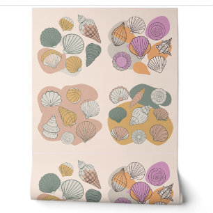 Papier Peint Coquillage. Blobs de couleur