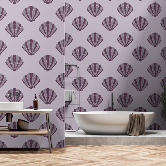Papier Peint Coquillage moderne (Salle de bain)