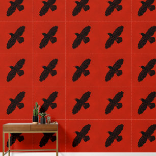 Papier Peint Corbeau rouge