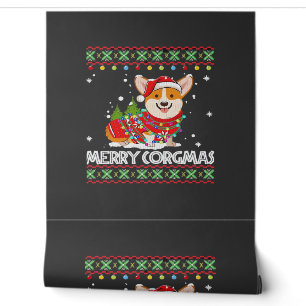 Papier Peint Corgi Chien Joyeux Corgmas Santa Corgi Noël Affreu