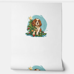 Papier Peint Costume de chien festif amusant avec Noël décoré