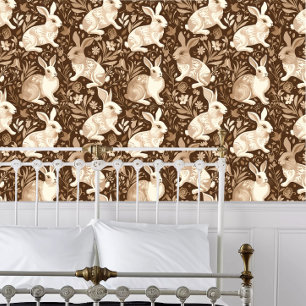 Papier Peint Cottagecore Fantastique lapins