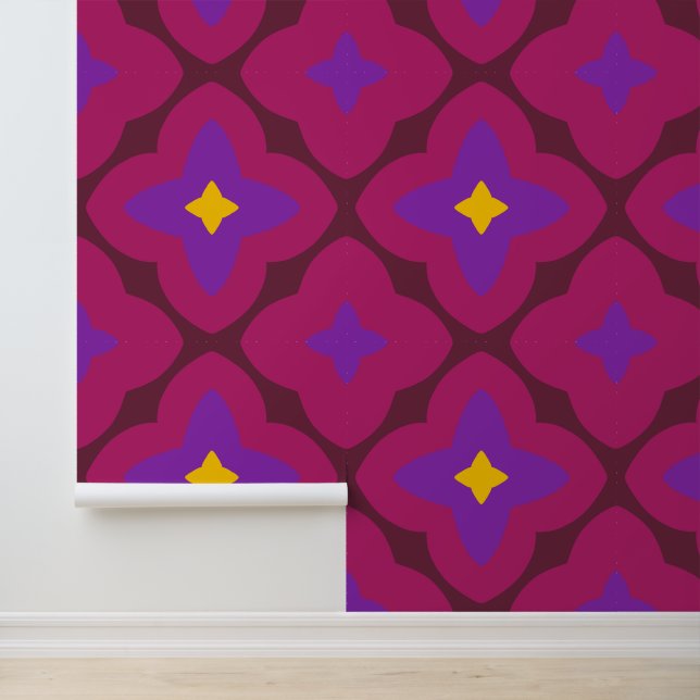 Papier peint couleur mod rétro (Application)