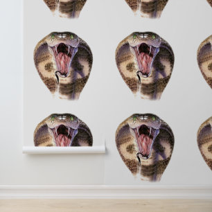Papier Peint Couleur personnalisée King Cobra Blanc