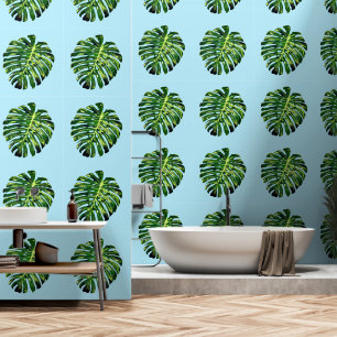 Papier Peint Couleur personnalisée pour les Feuilles tropicaux 