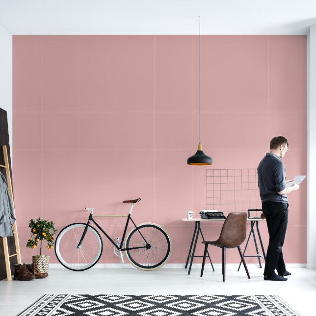 Papier Peint Couleur solide rose mauve moderne (Salon)