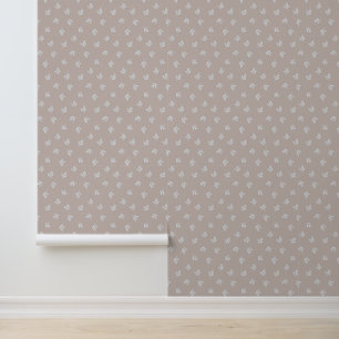 Papier Peint Couleur terre verte simple feuille floral
