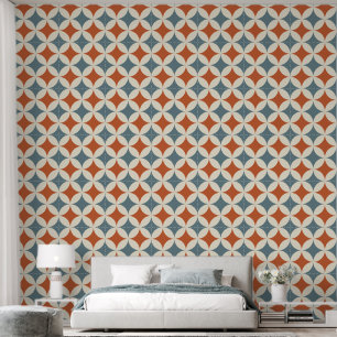 Papier Peint Couleurs rétro Mi-Siècle Cercles modernes