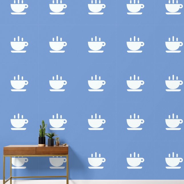 Papier Peint Coupe Blanche De Cuisine Bleue Java (Couloir)