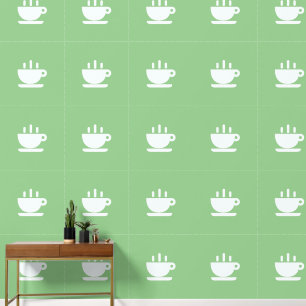 Papier Peint Coupe Blanche De Java Sage Cuisine Verte