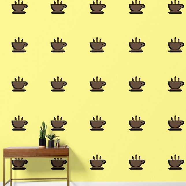 Papier Peint Coupe Brown De Cuisine Jaune Java (Couloir)