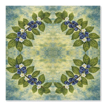 Papier Peint Couronne de Myrtilles Vintage