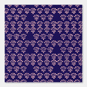 Papier Peint Couronnes roses bleu foncé (Recto)