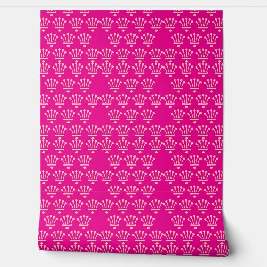Papier Peint Couronnes roses Hot rose (Déroulement)