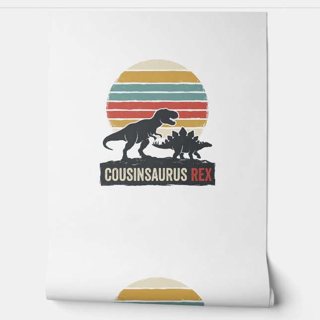Papier Peint Cousinsaurus Rex Funny Dinosaur Vintage Shirt Desi (Déroulement)