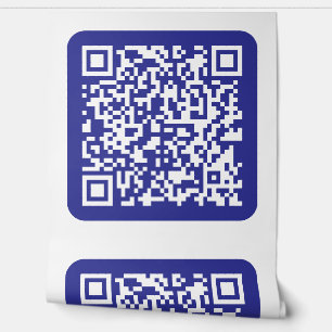 Papier Peint Créer un code QR analysable Bleu foncé modifiabl