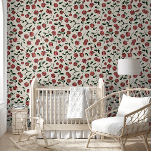 Papier Peint Crème Flore Ressort